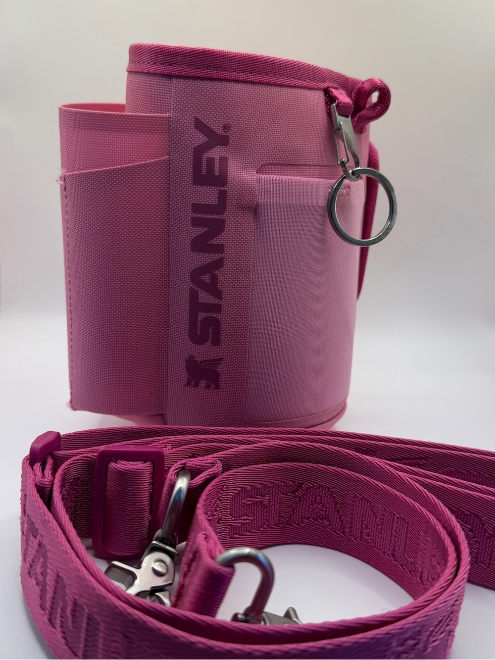 NWOT Stanley Magenta Crossbody Pouch with Strap and Key Ring
